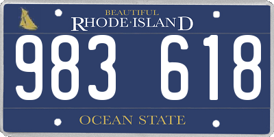 RI license plate 983618