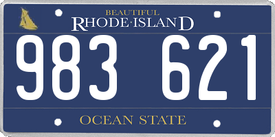 RI license plate 983621