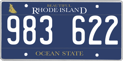 RI license plate 983622