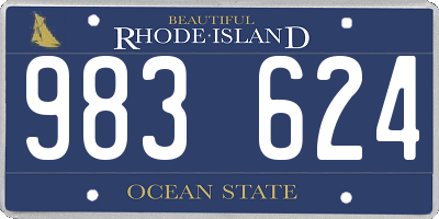 RI license plate 983624