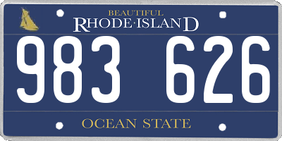 RI license plate 983626