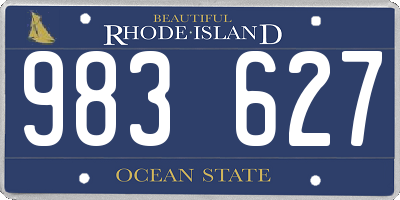 RI license plate 983627