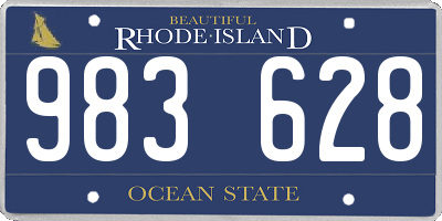 RI license plate 983628