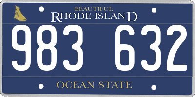 RI license plate 983632