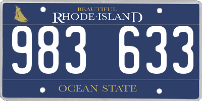 RI license plate 983633