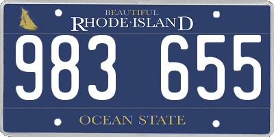 RI license plate 983655