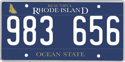 RI license plate 983656