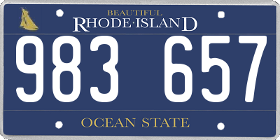 RI license plate 983657