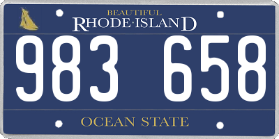 RI license plate 983658