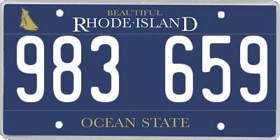 RI license plate 983659