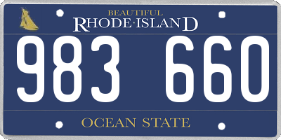 RI license plate 983660