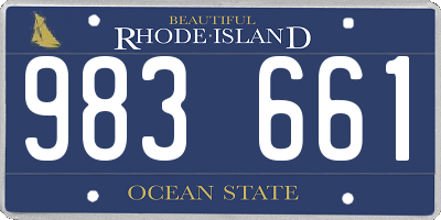 RI license plate 983661