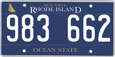 RI license plate 983662