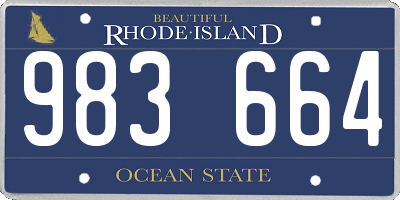 RI license plate 983664