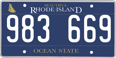 RI license plate 983669