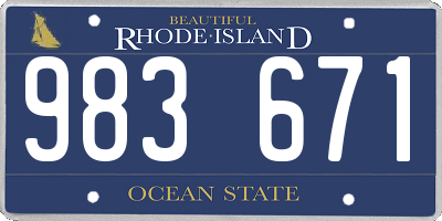 RI license plate 983671