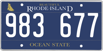 RI license plate 983677