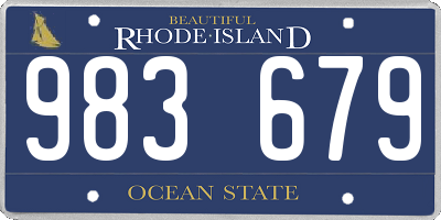 RI license plate 983679