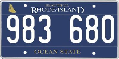 RI license plate 983680