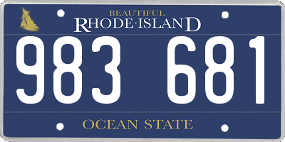 RI license plate 983681