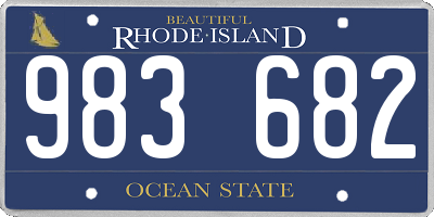 RI license plate 983682