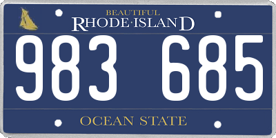 RI license plate 983685