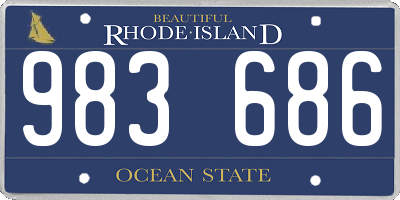 RI license plate 983686