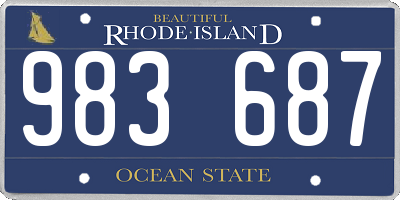 RI license plate 983687