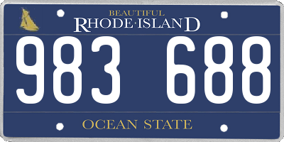 RI license plate 983688