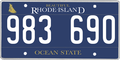 RI license plate 983690