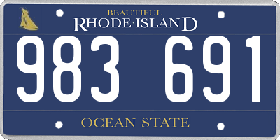 RI license plate 983691