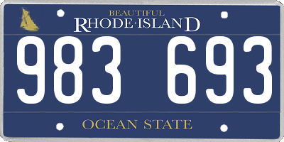 RI license plate 983693