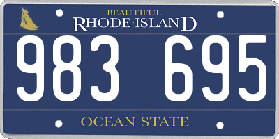 RI license plate 983695