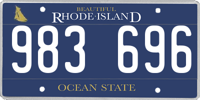 RI license plate 983696