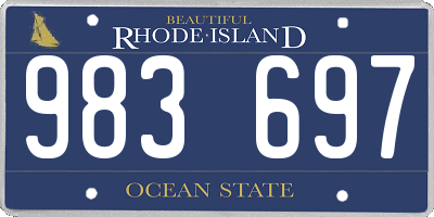 RI license plate 983697