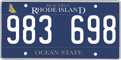 RI license plate 983698