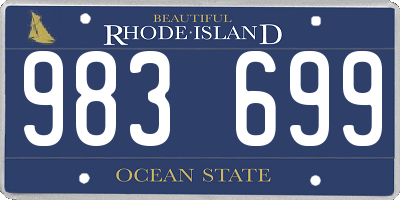 RI license plate 983699