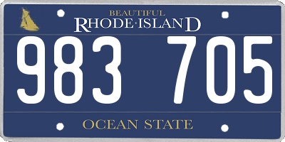 RI license plate 983705