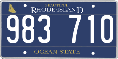 RI license plate 983710