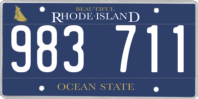 RI license plate 983711