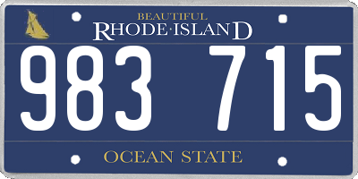 RI license plate 983715