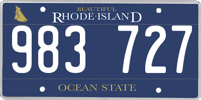 RI license plate 983727
