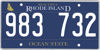 RI license plate 983732