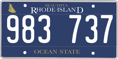 RI license plate 983737