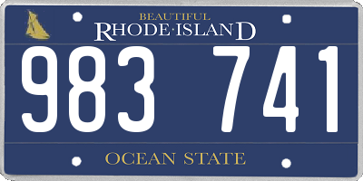 RI license plate 983741