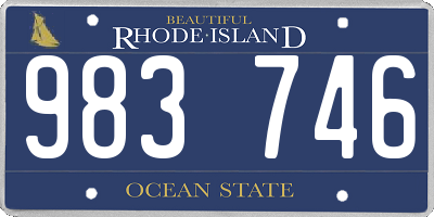 RI license plate 983746