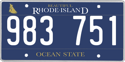 RI license plate 983751