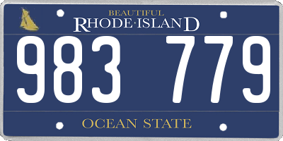 RI license plate 983779