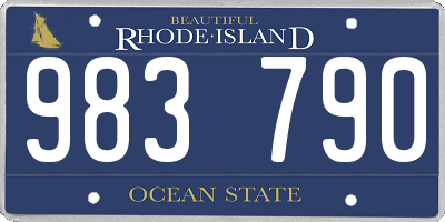 RI license plate 983790