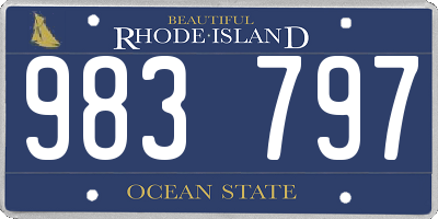 RI license plate 983797